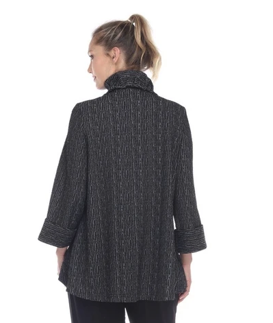 Moonlight Asymmetric Jacket in Black/Grey 8707-GRY/BLK