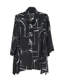 Moonlight by Y&S Swing Shirt in Black & White - 2991-BLK