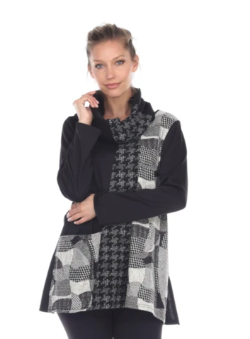 Moonlight Cowl Neck Tunic Top - 2056-SKF