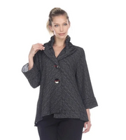 NEW - Moonlight Asymmetric Jacket in Grey/Black - 8707-G/B
