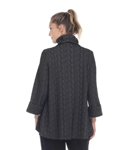 NEW - Moonlight Asymmetric Jacket in Grey/Black - 8707-G/B
