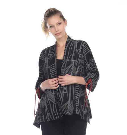 Moonlight Button Front Jacket in Black - 3172-BLK