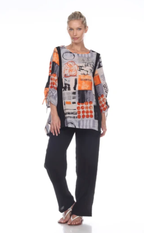 Moonlight Mixed Print Tunic-3054