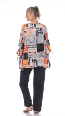 Moonlight Mixed Print Tunic-3054