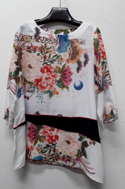 Moonlight White Flower Tunic - S Only