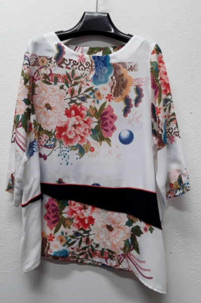 Moonlight White Flower Tunic - S Only