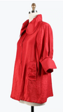 DAMEE Shimmery Signature Swing Jacket-200-ROSE RED