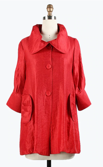 DAMEE SWING JACKET - 200 - ROSE RED