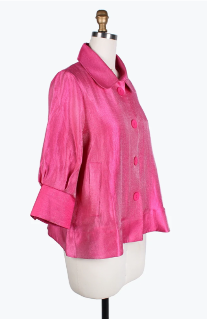 DAMEE WIDE BALL COLLAR JKT - 4741 - FUCHSIA