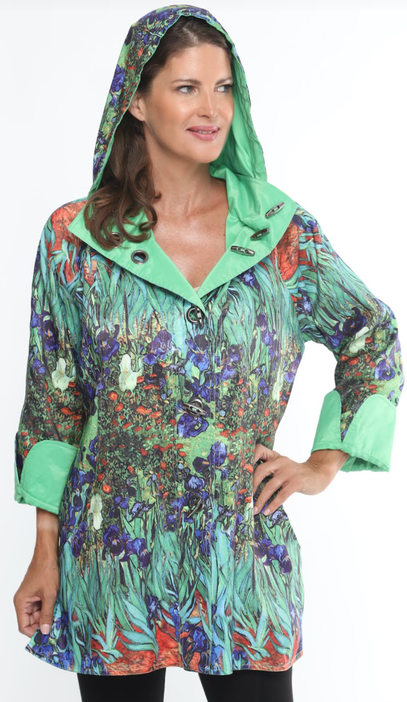 Oopera Raincoat - IRISES BY VINCENT VAN GOGH - J2239RW-8