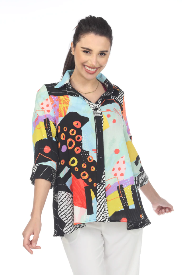 Moonlight Mixed Media Top - 3233