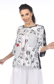 Moonlight Mixed Media Tunic - 2721