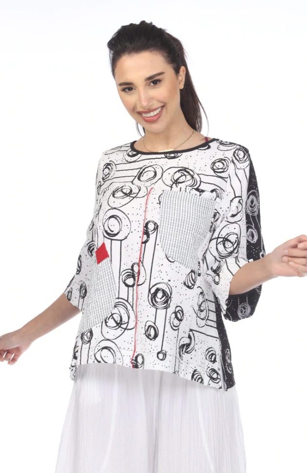 Moonlight Mixed Media Tunic - 2721