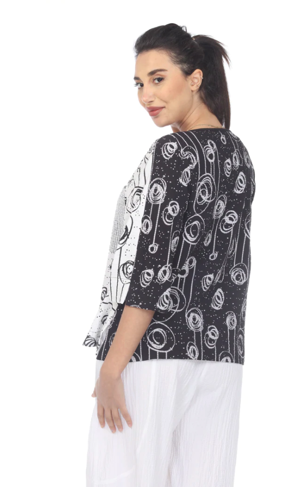 Moonlight Mixed Media Tunic - 2721
