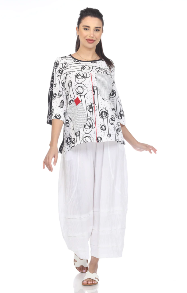 Moonlight Mixed Media Tunic - 2721