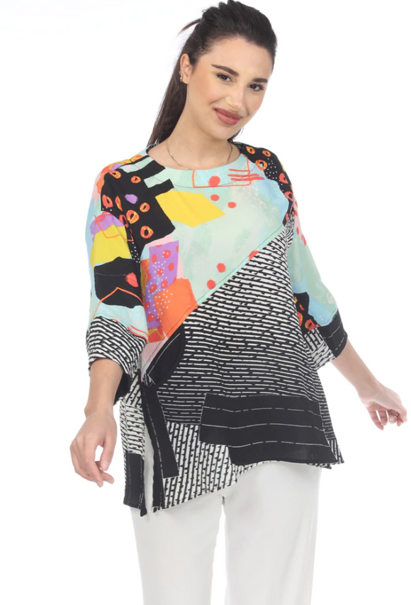 Moonlight Mixed Media Tunic - 3236