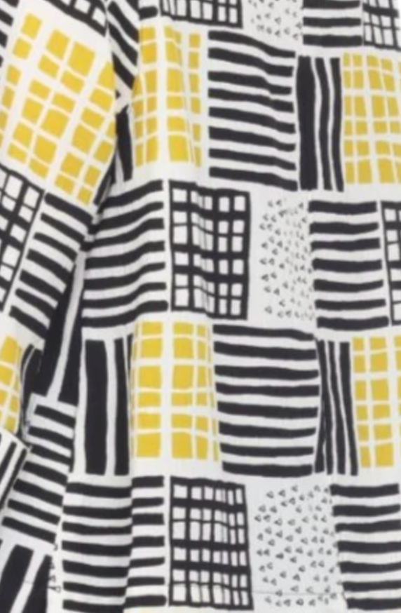 Moonlight Geo-Print Button Front Jacket - 2808-MUSTARD (A) (NOT RED)