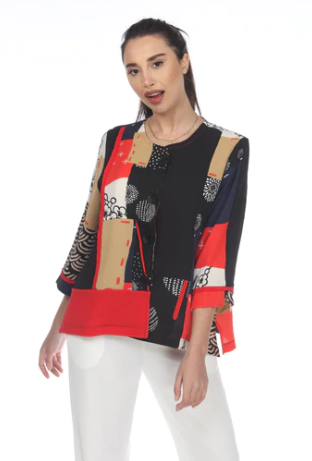 Moonlight Mixed Media Tunic - 3513