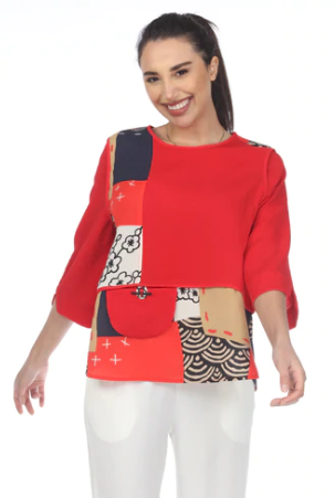 Moonlight Mixed Media Tunic - 3523