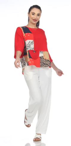 Moonlight Mixed Media Tunic - 3523
