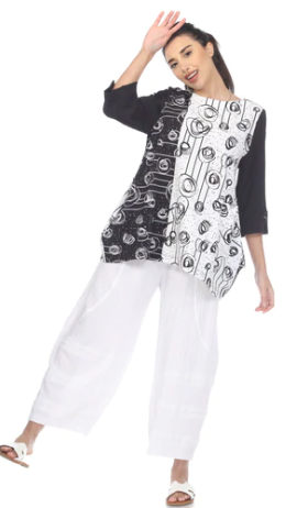 Moonlight Mixed Media Tunic - 3238 AB