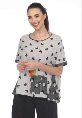 Moonlight Mixed Media Tunic - 3215