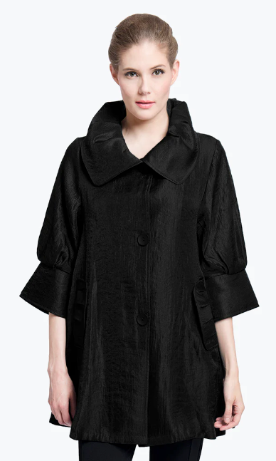 DAMEE SWING JACKET - 200 - BLACK – The Total Look