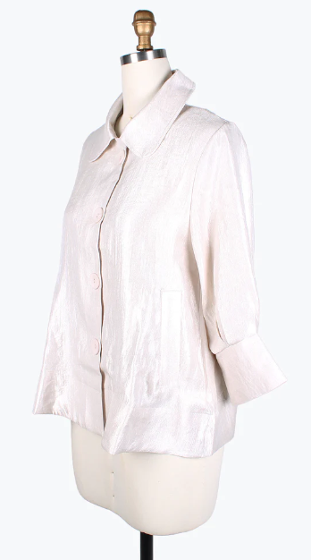 DAMEE WIDE BALL COLLAR JKT - 4741 - PEARL WHITE