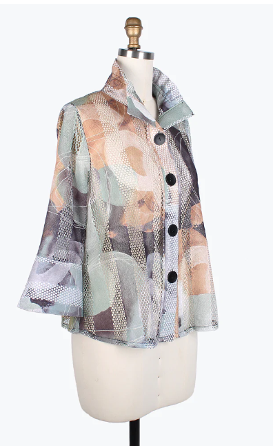 ABSTRACT ART PERFORATED JKT 2375-MLT
