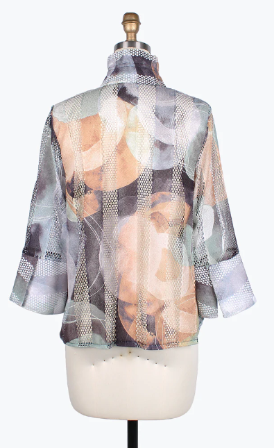 ABSTRACT ART PERFORATED JKT 2375-MLT