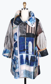 MIXED ART RIBBED SWING JKT - 4763-MLT