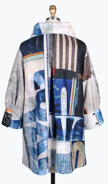 MIXED ART RIBBED SWING JKT - 4763-MLT