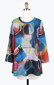 DAMEE COLORFUL CIRCLES R/N TUNIC-9196-MLT