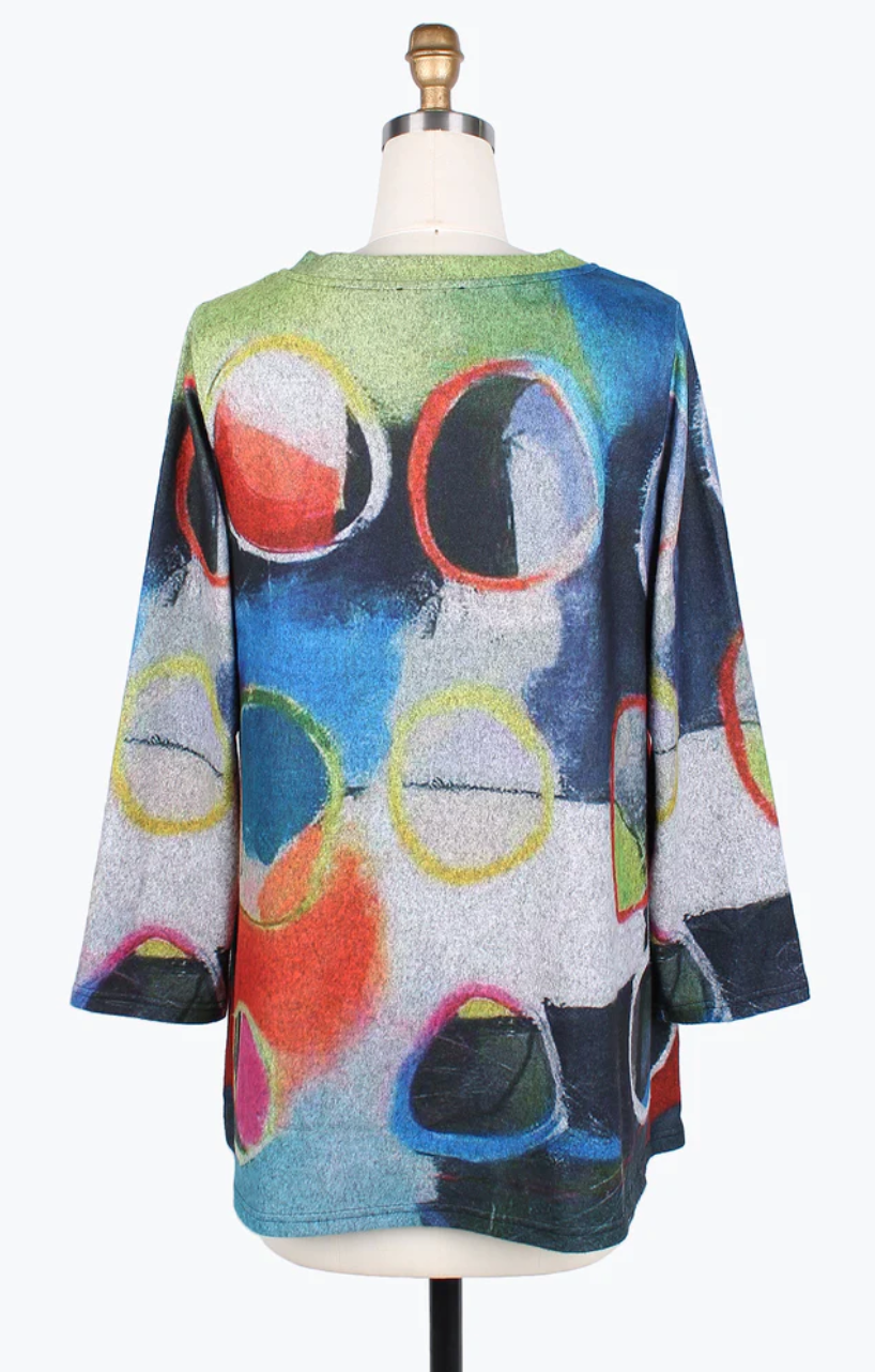 DAMEE COLORFUL CIRCLES R/N TUNIC-9196-MLT