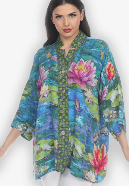 Citron "Garden of the Sun" Silk Blouse - 2222GOS
