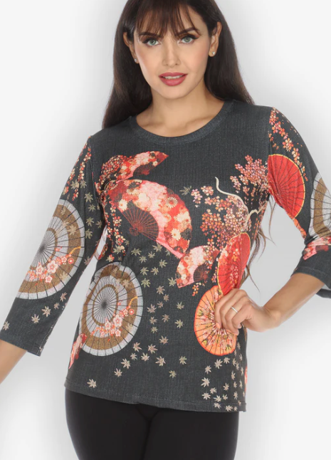 Citron "Blossoms And Fans" Tee - TBAF