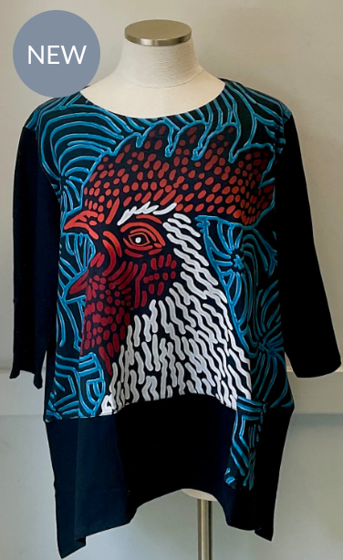 CL10-6100M/Rooster/Cotton Knit Top