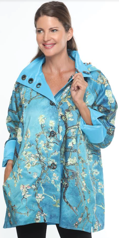 Oopera Raincoat - ALMOND BLOSSOMS BY VINCENT VAN GOGH 1888 - J2239RW-5