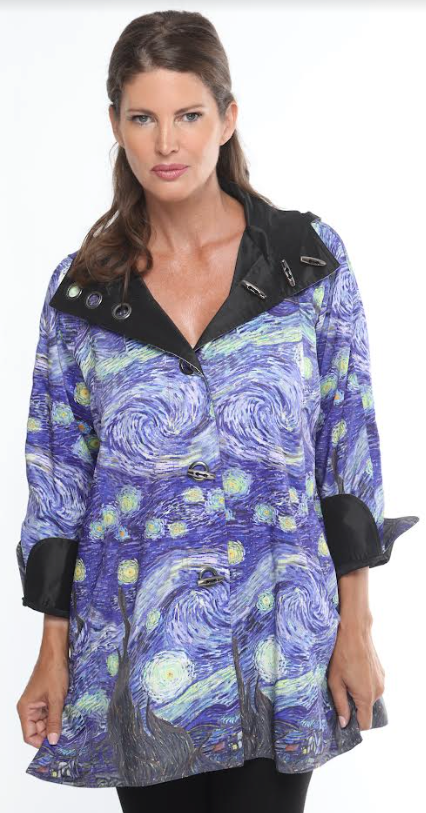 Oopera Raincoat - STARRY NIGHT BY VINCENT VAN GOGH 1889 - J2239RW-7