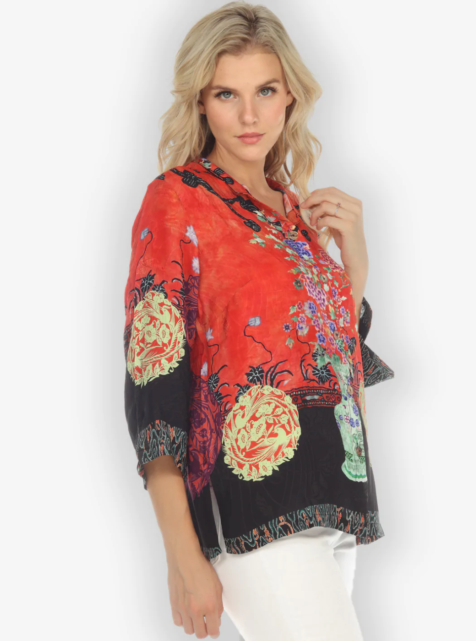 Citron "Landscape Mono Tree" Silk Blouse - 1213LMT