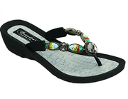 GRANDCO SANDALS 27929 - BAHAMA V THONG (BLACK)