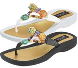 GRANDCO SANDALS 24768G - MARBLE DELUXE THONG (BLACK)