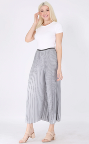 Vanite Couture Pleated Flowy Pants - 6220 - GREY