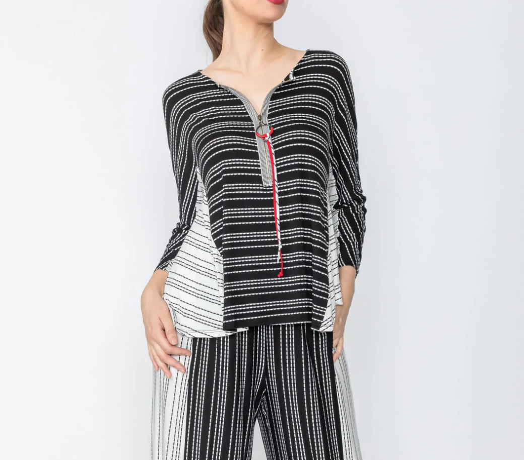 IC Collection Flare Stripe Top - 4189T