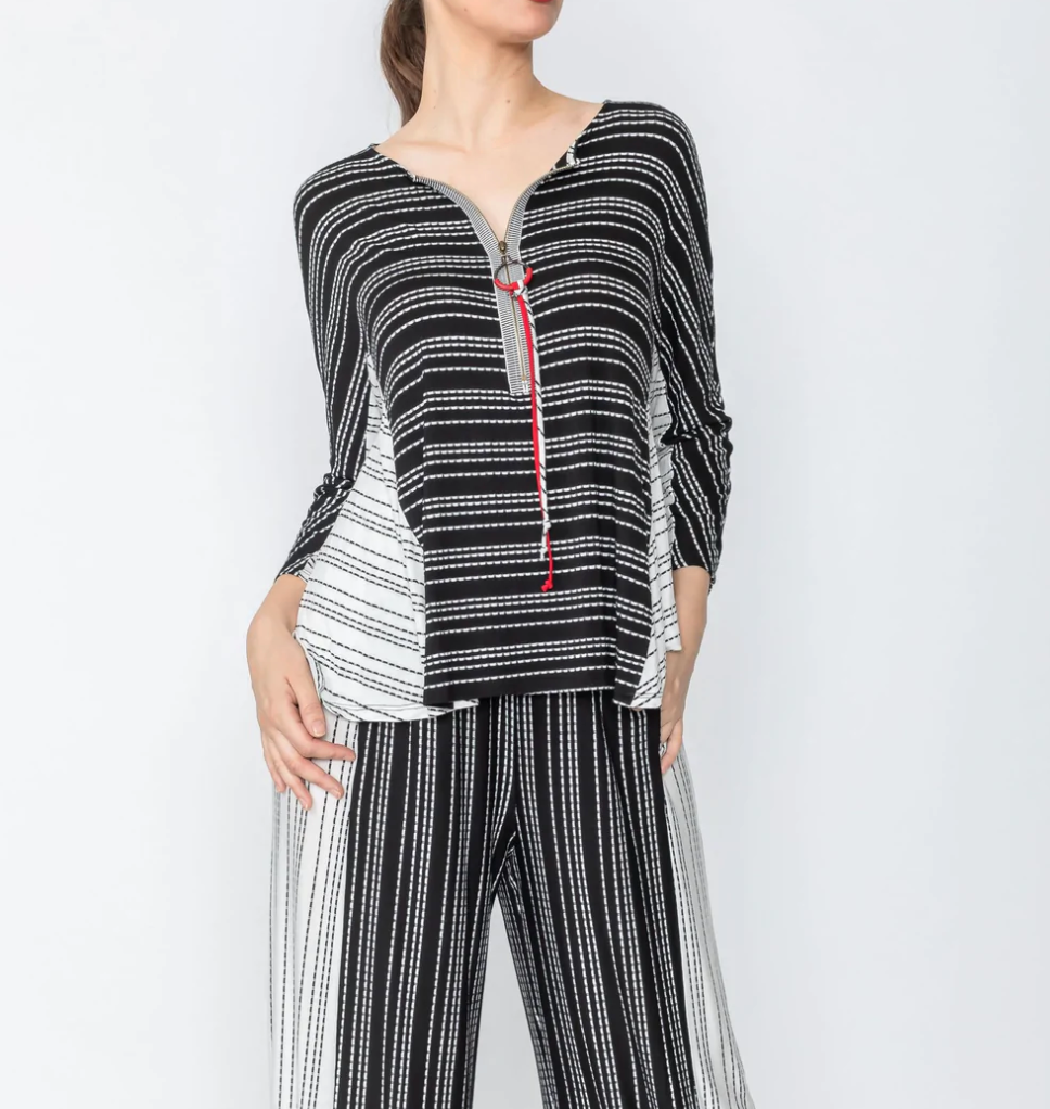 IC Collection Flare Stripe Top - 4189T