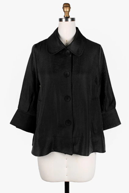 DAMEE WIDE BALL COLLAR JKT - 4741 - BLACK