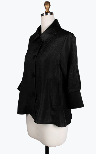DAMEE WIDE BALL COLLAR JKT - 4741 - BLACK