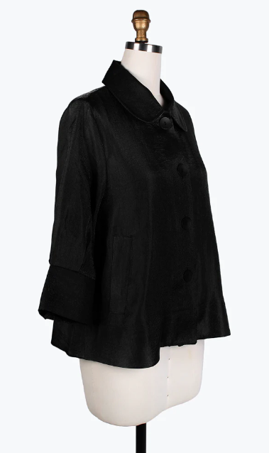 DAMEE WIDE BALL COLLAR JKT - 4741 - BLACK