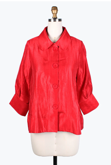 DAMEE WIDE BALL COLLAR JKT - 4741 - ROSE RED