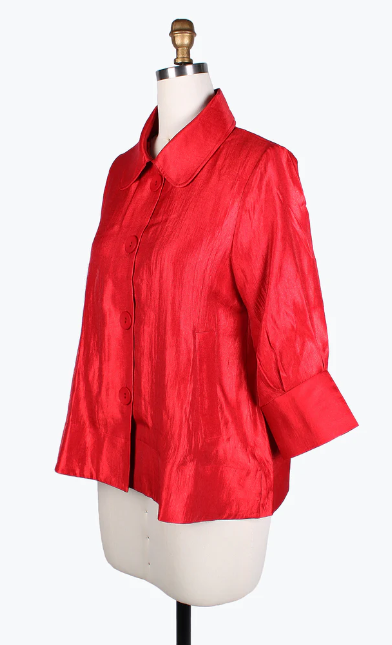 DAMEE WIDE BALL COLLAR JKT - 4741 - ROSE RED